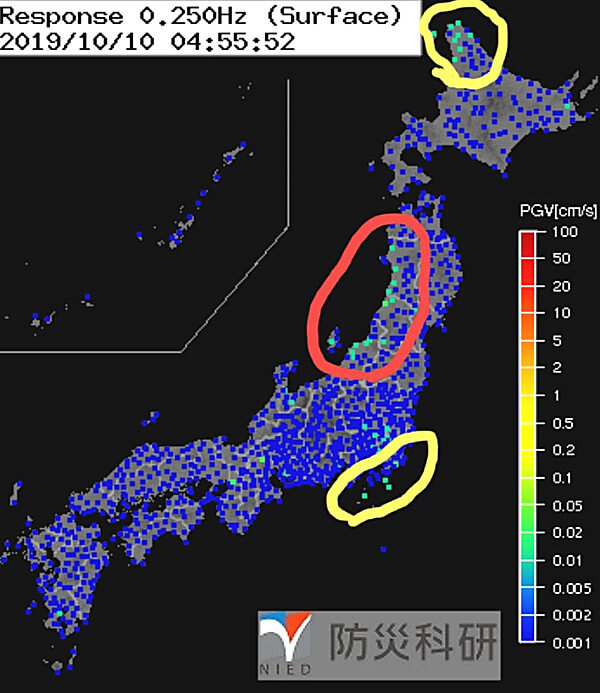強震モニタの画像