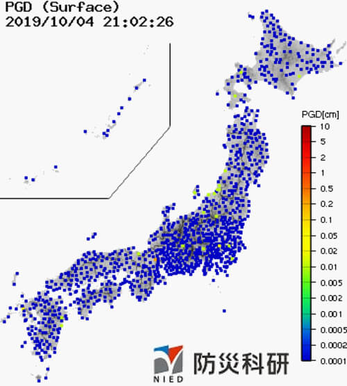 強震モニタの画像