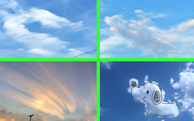 面白い形をした雲の写真