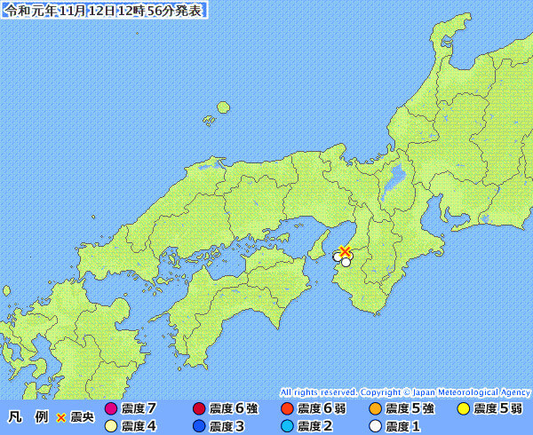 地震情報の画像