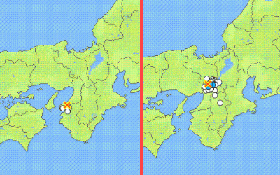 地震情報の画像
