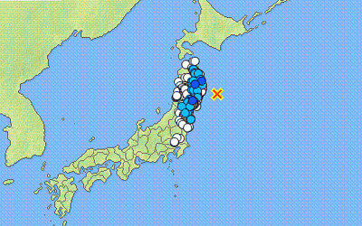 地震情報の画像