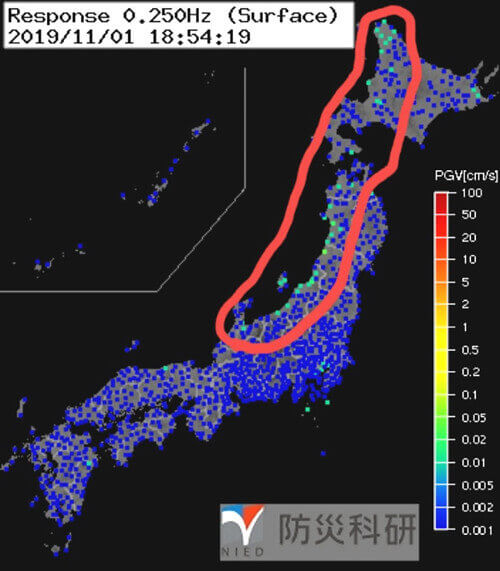 強震モニタの画像