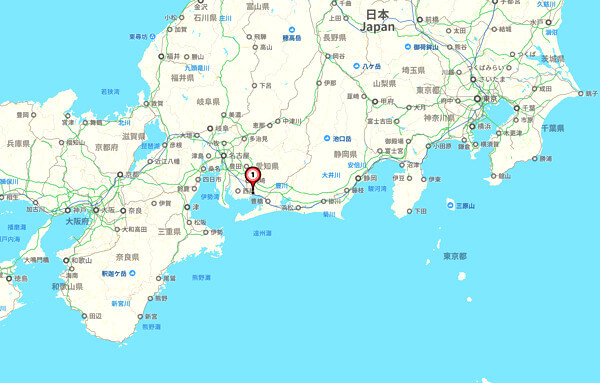 東海地方の地図