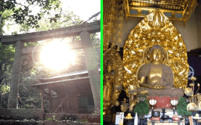猿田彦神社と十一面観音様の写真