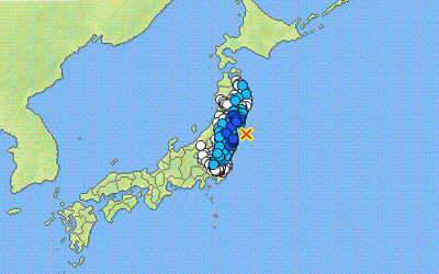 地震情報の画像