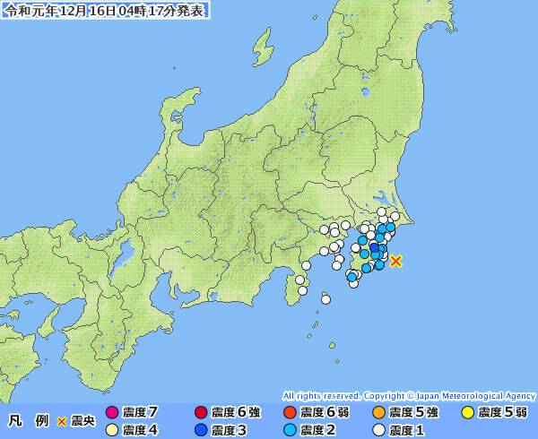 地震情報の画像