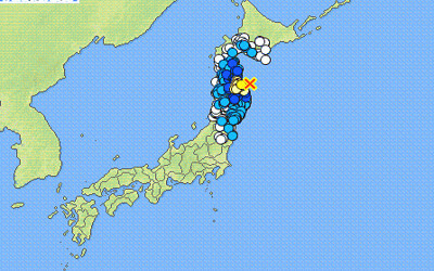 地震情報の画像