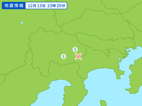 地震情報の画像