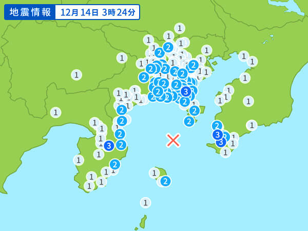 地震情報の画像