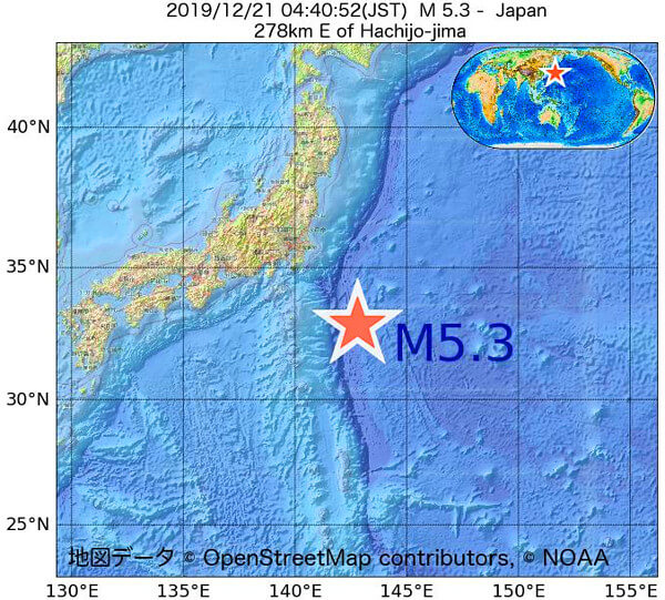 地震情報の画像