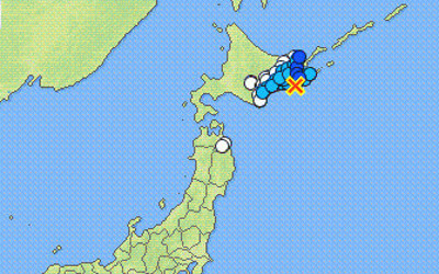 地震情報の画像