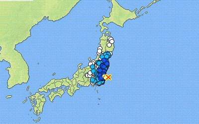 地震情報の画像