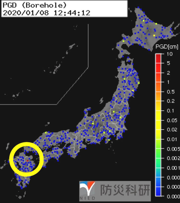 強震モニタの画像