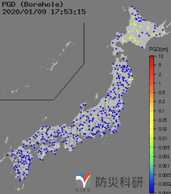 強震モニタの画像