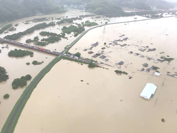 岡山県倉敷市の水没写真