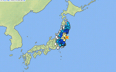 地震情報の画像