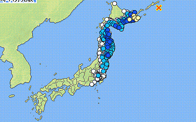 地震情報の画像