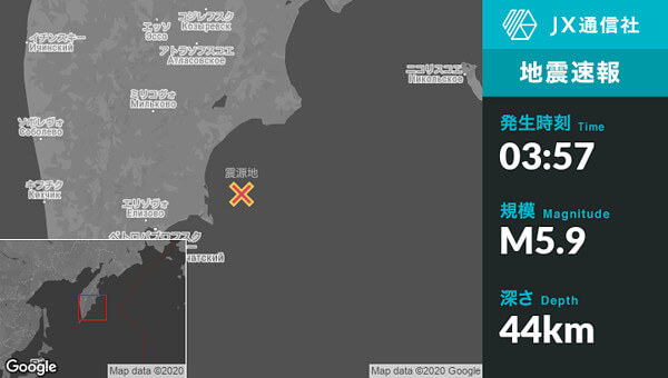 地震情報の画像
