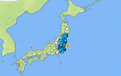 地震情報の画像