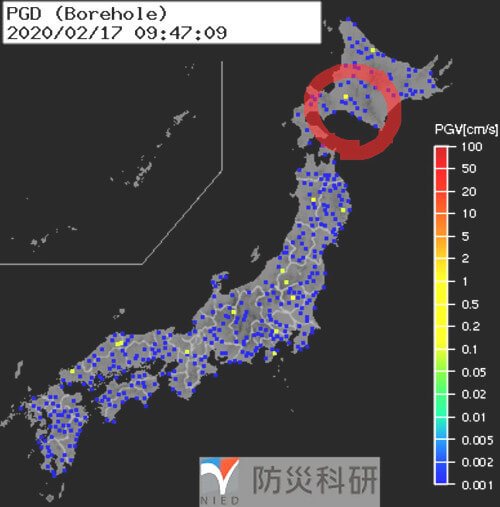 強震モニタの画像