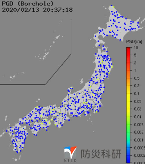 強震モニタの画像