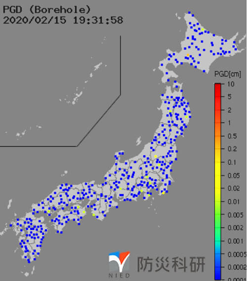 強震モニタの画像