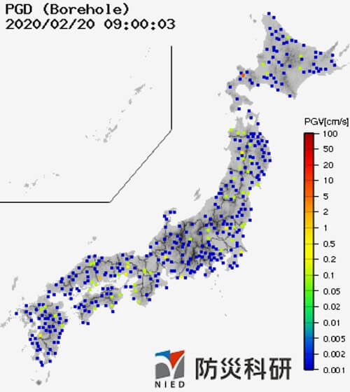 強震モニタの画像