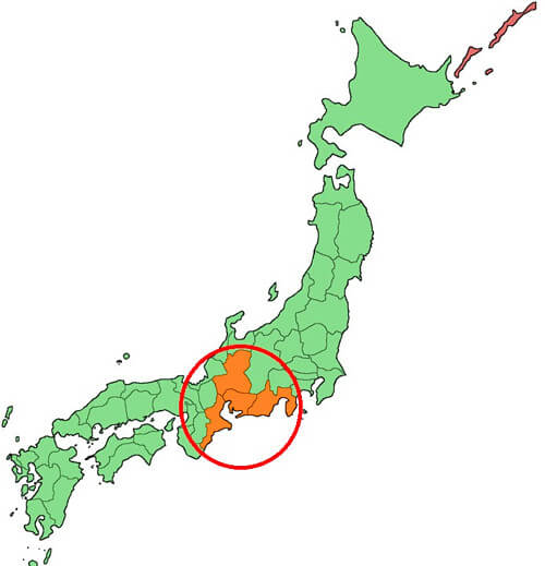 日本地図の画像