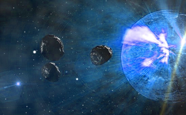 隕石落下のイラスト