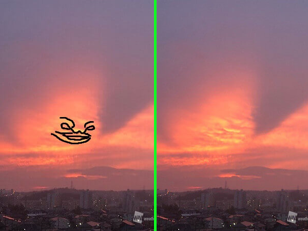 龍の顔ような雲の写真