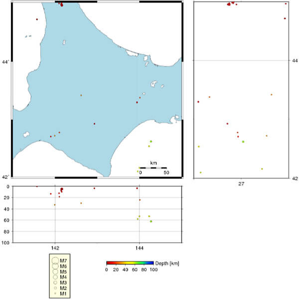 地震情報の画像