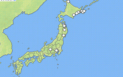 地震情報の画像