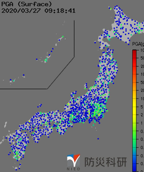 強震モニタの画像