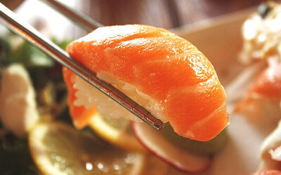 サーモン寿司の写真