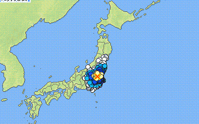 地震情報の画像