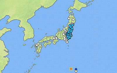 地震情報の画像