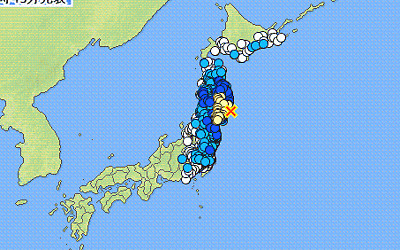 地震情報の画像