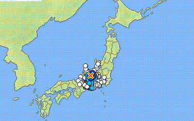 地震情報の画像