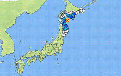 地震情報の画像