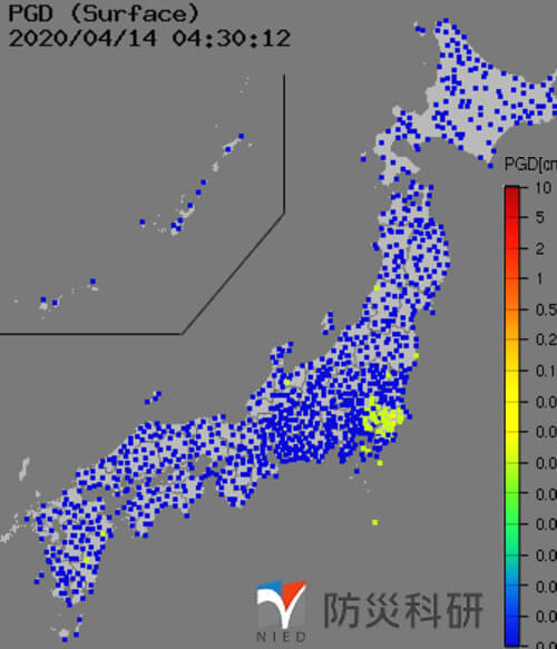 強震モニタの画像