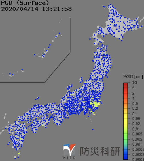 強震モニタの画像