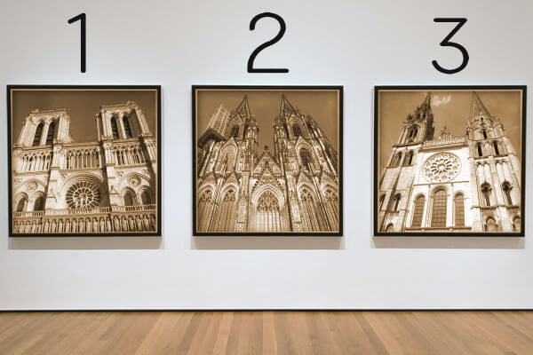 3枚の写真(セピア)