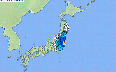 地震情報の画像