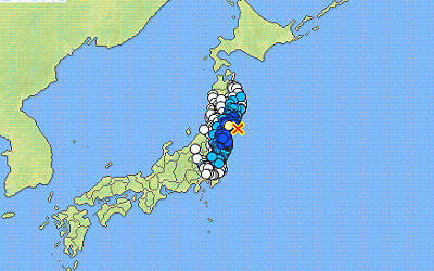 地震情報の画像