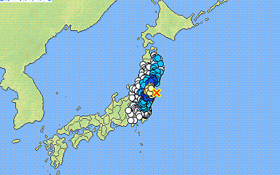 地震情報の画像