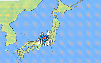 地震情報の画像
