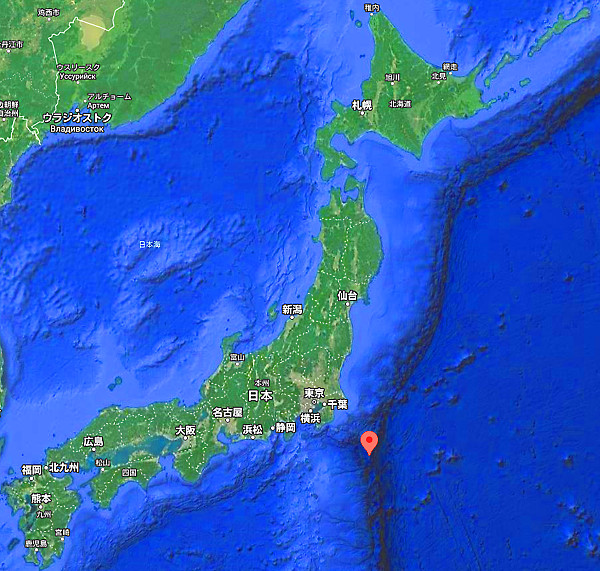 地震情報の画像