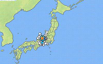 地震情報の画像