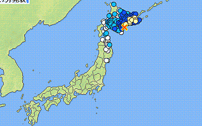 地震情報の画像